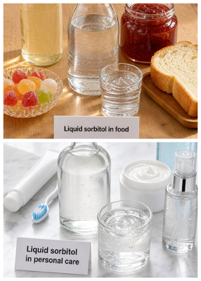 Bulk High Purity 70% Sorbitol Liquid Humectant Sweetener D Glucitol Solution for Confectionery Bakery Oral Care