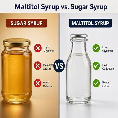 Maltitol Syrup 75% E965 Food Grade Humectant Sweetener for Confectionery and Chewing Gum, Wholesale Supply
