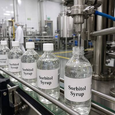 Non-Crystallizing 70% Sorbitol Solution D-Glucitol Syrup E420, Food Grade Sorbitol Liquid Humectant, Raw Material for Oral Care, Cosmetic and Sugar-Free Food Bulk Wholesale