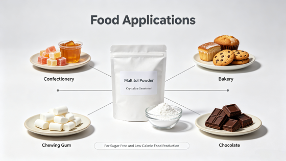 Crystalline Maltitol Powder E965 CAS 585-88-6 99% Food Grade Low Calorie Sugar Replacer, 25kg Bag