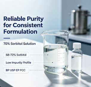 70 Percent Sorbitol Liquid Syrup Multiple Grade Available Food Cosmetic Grade Polyol Raw Material for Food Production and Cosmetic Formulation