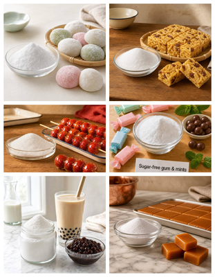 White Free Flowing Crystalline D-Sorbitol Powder E420 CAS 50-70-4 Polyol Sweetener Available in Food Cosmetic and Pharmaceutical Grade