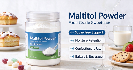 Maltitol Powder E965 Low Calorie Tooth-Friendly Crystalline Sweetener with Cooling Effect, Bulk Supply, Direct from Factory