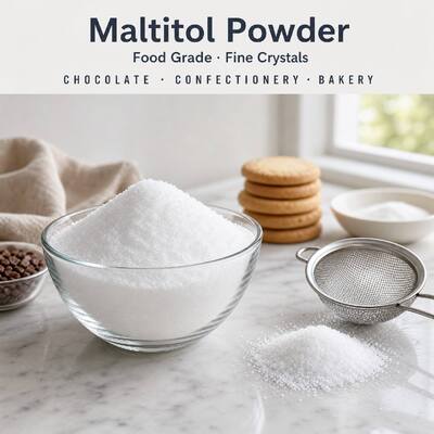 Maltitol Powder for Sugar-Free Chocolate, Candy & Chewing Gum Manufacturing, Bulk Wholesale Supply