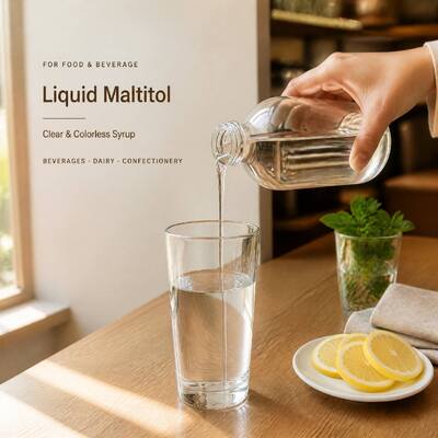 Food Grade Maltitol Liquid Syrup, Low-Calorie Non-Crystallizing Sugar Alcohol Sweetener, Bulk Supply