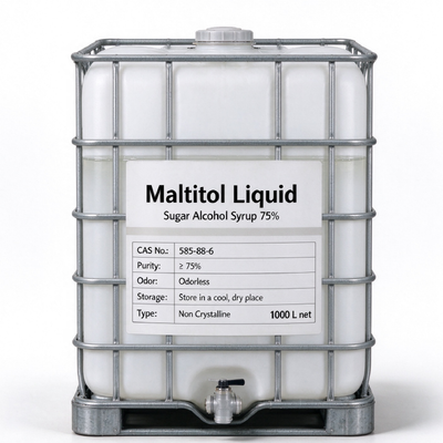 Halal and Kosher Certified Maltitol Syrup 75/50, 80/55, 85/55, E965 Non-Crystallizing Sweetener, 275kg Blue Drum