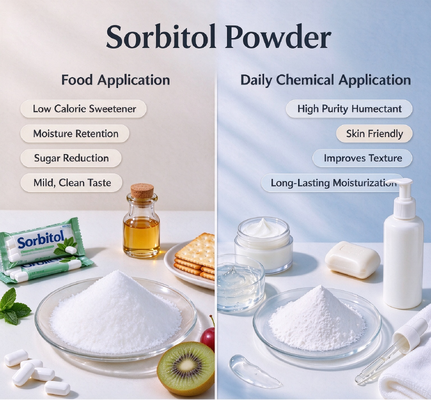 Non-GMO Low Calorie Sorbitol Powder, Sugar Alcohol Sweetener and Humectant, 25kg Bulk Pack Wholesale for Beverage and Bakery Brands