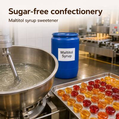 Maltitol Syrup Food Grade 80/55, E965 CAS 585-88-6, Non-Crystallizing Sweetener for Gummy, 250kg Drum, Bulk Supply