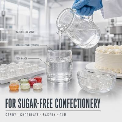 Maltitol Syrup Factory Direct Supply, Liquid Sugar Alcohol Sweetener Manufacturer for Sugar Free Candy and Confectionery Industry