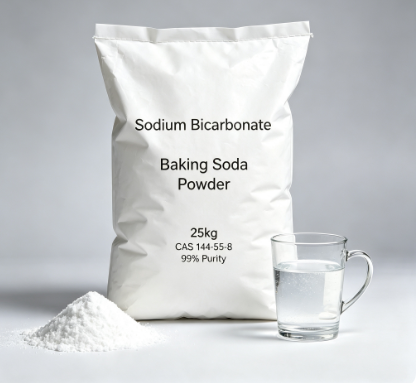 Wholesale Large Quantity Sodium Bicarbonate CAS 144‑55‑8 Food Grade Baking Soda White Fine Powder FCC Standard For Bakery Raising Agent 25kg Polybag