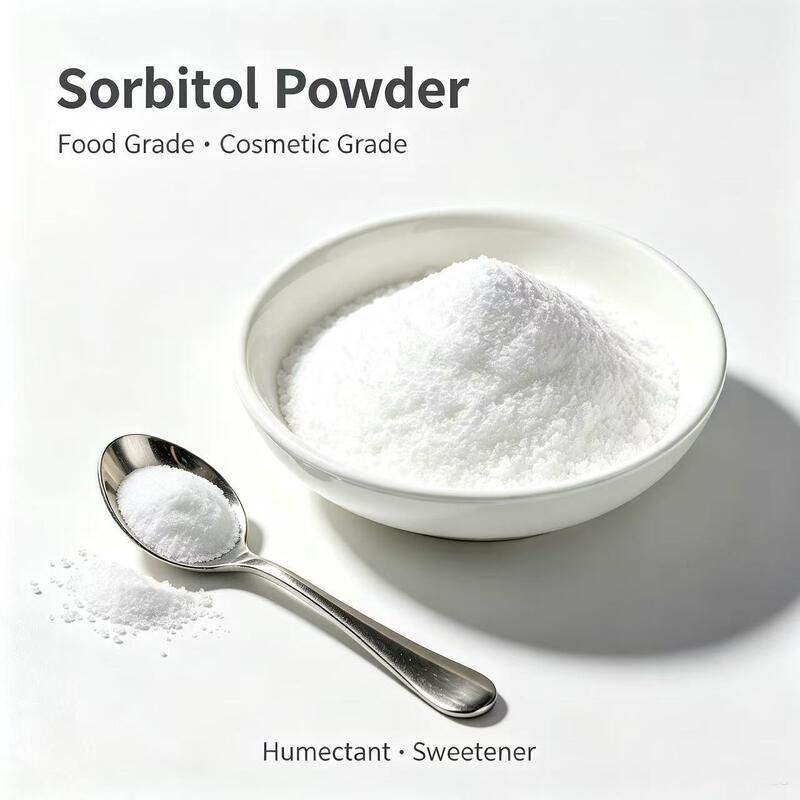 Multi Grade Sorbitol Powder 80-400 Mesh Food Grade, E420 D-Glucitol, Sugar Alcohol Humectant, 25kg PP Bag