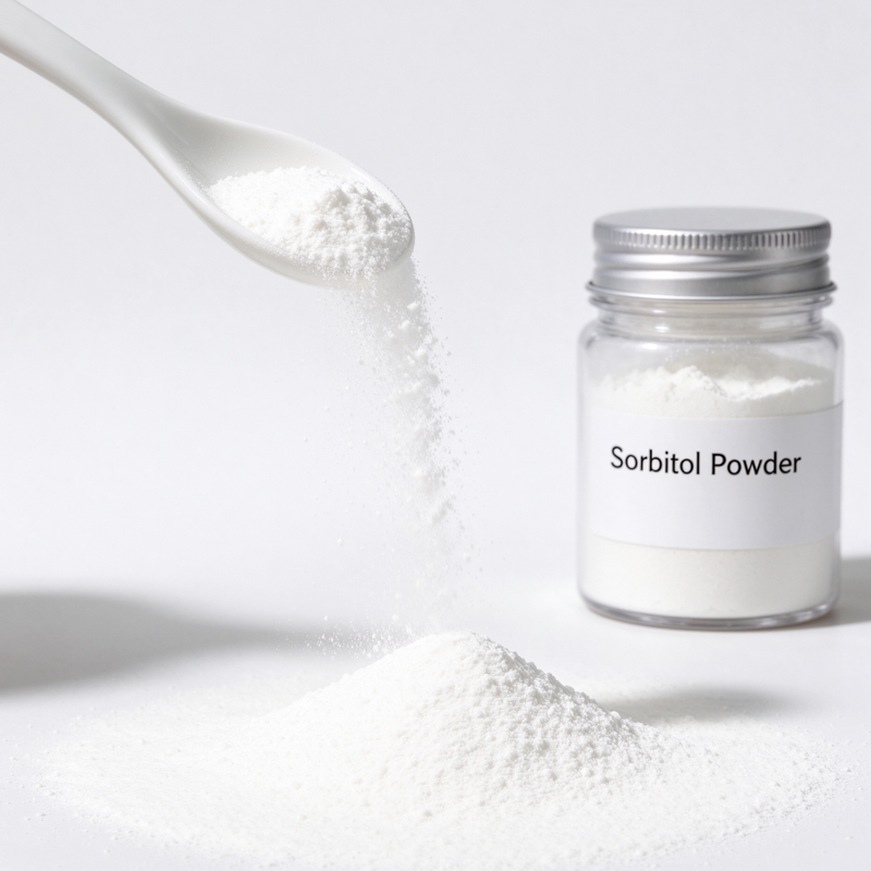Sorbitol Powder 60-80 Mesh Granular Food Grade, E420 D-Glucitol, Sugar Alcohol Humectant, 25kg PP Bag